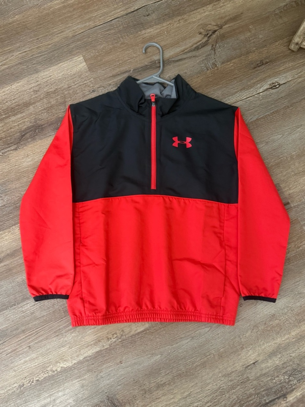 Under Armour Kids' Red and Black Half-Zip Pullover Jacket